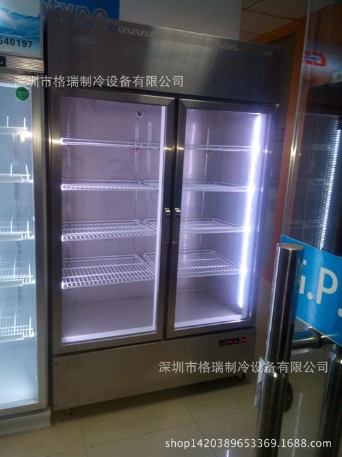 厨房玻璃门冷柜 不锈钢玻璃展示柜 保鲜冰箱 商用冷藏柜厂家批发